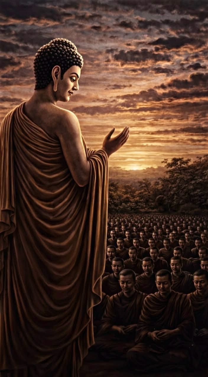 Đức Phật thuyết pháp cho đại chúng